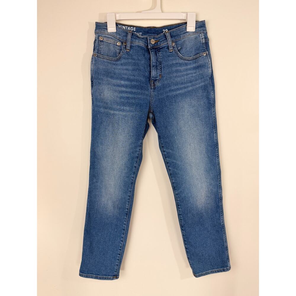 J.Crew Vintage Slim Straight Jeans Women’s 29 Ankle Length Cotton Hemp Stretch